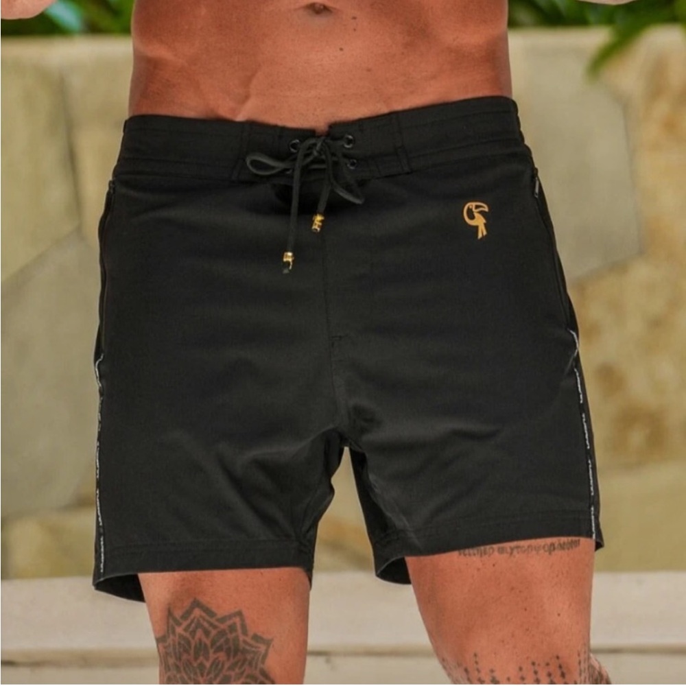 Tucann Black Swim Hybrid Shorts
